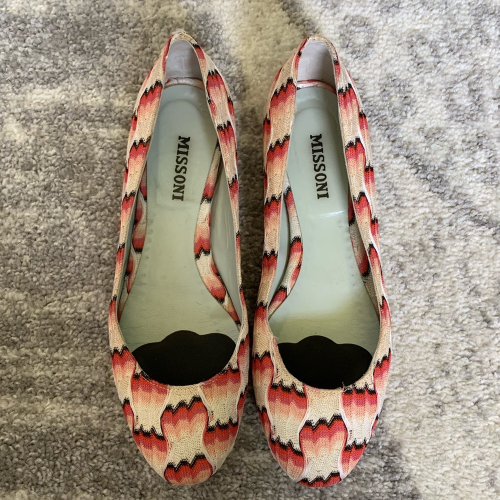 Missoni retro pink/coral flats